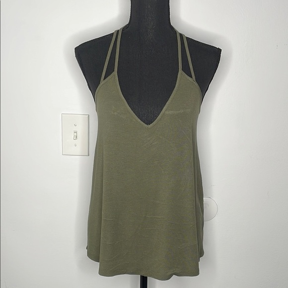 EXPRESS Olive Green Women's Halter Top - Picture 3 of 10